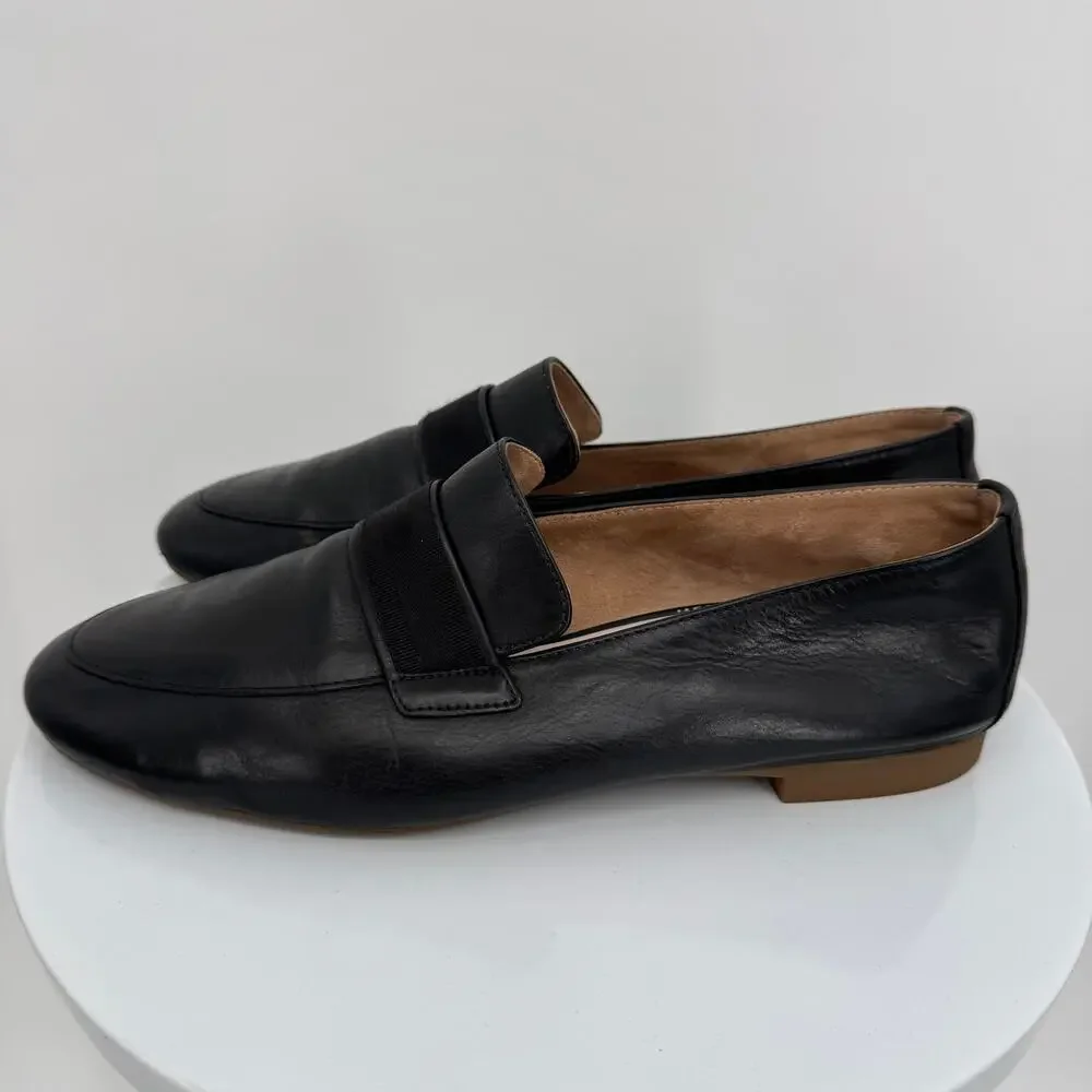 Paul Green shoes Adelle women's size 8 loafer ballet flat slop on black leather